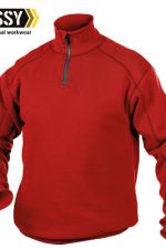Dassy werksweater / werktrui met rits Felix rood