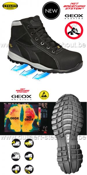 Diadora Utility - Glove Tech Hi S3 werkschoenen / veiligheidsschoenen met GEOX technology