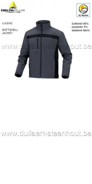 Deltaplus - LULEA2 Softshell werkvest / softshell werkjas - grijs/zwart