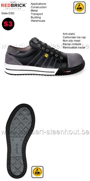 Redbrick - S3 Sneaker werkschoenen / werksneaker Slate ESD antistatisch