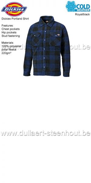 Dickies - DK0A4XTA Portland werkhemd / bouwhemd - blauw zwart