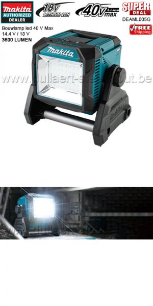 Makita DEAML005G Accu bouwlamp / accu werflamp met 3600 lm