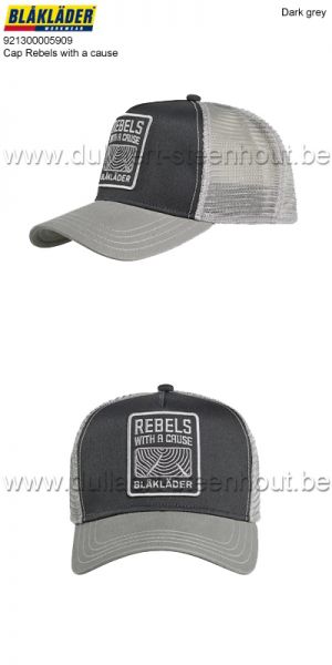 Blaklader pet 921300009800 Cap Rebels with a cause - donkergrijs